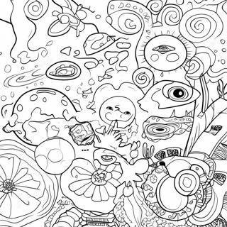 Kreativ Collage Av Rymdscener Malarbild 100195-38841