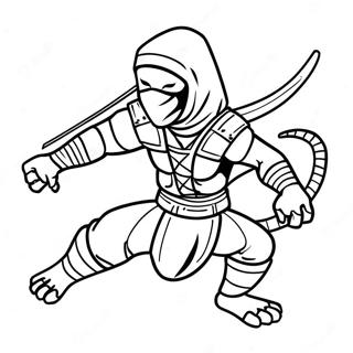 Skorpion Med Ninja Drakt Malarbild 100423-39021
