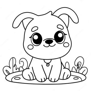 Lekfull Kawaii Hund Malarbild 100574-39135
