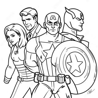 Captain America Med Vanner Malarbild 10057-1890