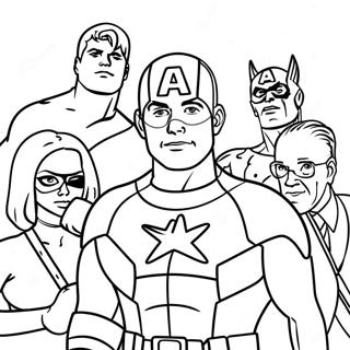 Captain America Med Vanner Malarbild 10057-1891