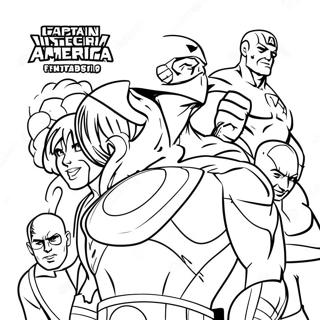 Captain America Med Vanner Malarbild 10057-1892