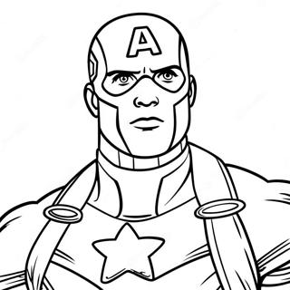 Captain America Staende Stolt Malarbild 10058-2480