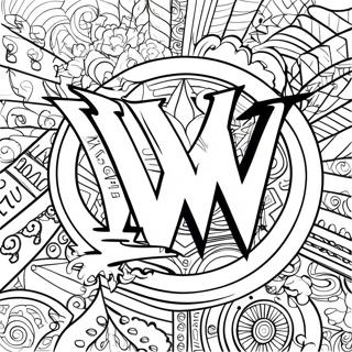 Tydlig Wwe Logotyp Malarbild 101060 39516