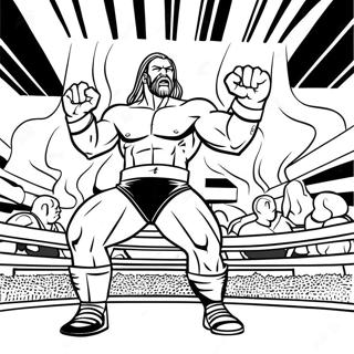 Spannande Triple H I Ringen Malarbild 101062 39521