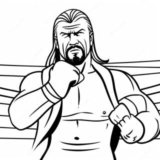 Spannande Triple H I Ringen Malarbild 101062 39523