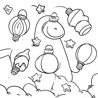 Malarbild Av Fargglada Julbelysningar Fran Olika Lander 101446-39928