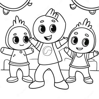 Rolig Backyardigans Dansfest Malarbild 101471 39941