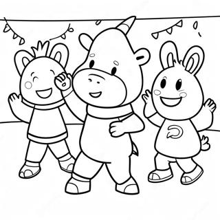 Rolig Backyardigans Dansfest Malarbild 101471 39942