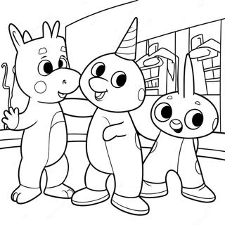 Rolig Backyardigans Dansfest Malarbild 101471 39943