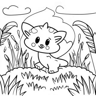 Farglaggningssida Med Frodigt Gront Gras 101986-40339