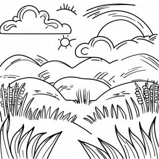 Farglaggningssida Med Solig Ang Och Gras 101987-40342