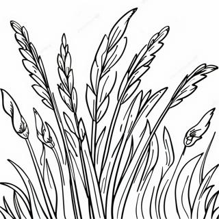 Farglaggningssida Med Hogt Gras I Vinden 101988-40348