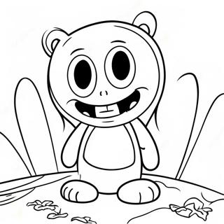 Skrammande Huggy Wuggy I Skuggor Malarbild 102063-40400