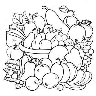 Farglaggningssida Med Farska Frukter Och Gronsaker Pa Bondens Marknad 102091 40425