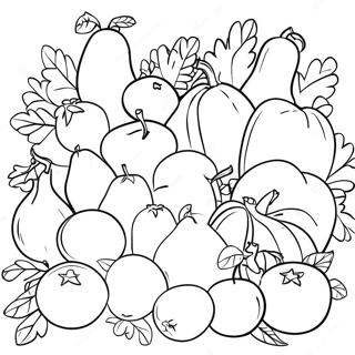 Farglaggningssida Med Farska Frukter Och Gronsaker Pa Bondens Marknad 102091 40428