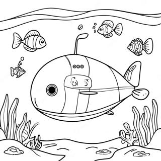 Realistisk Ubat Som Utforskar Havet Farglaggningssida 102143 40465