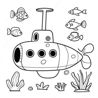 Realistisk Ubat Som Utforskar Havet Farglaggningssida 102143 40468