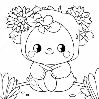 Sot Mitsuri Med Blommor Malarbild 102424 40680