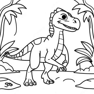 Indoraptor I Djungeln Malarbild Målarbilder