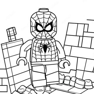 Fargglad Spiderman Lego Aventyr Malarbild 102836-40998