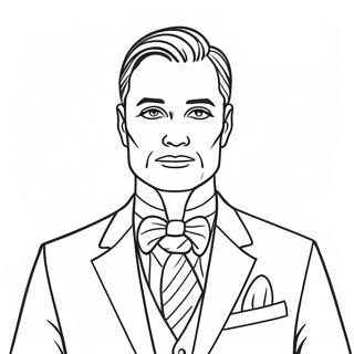 Gentleman I Kostym Malarbild 103021 41149