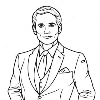 Gentleman I Kostym Malarbild 103021 41152