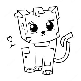 Lekfull Minecraft Katt Malarbild 103072-41185