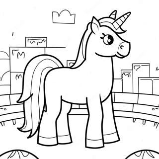 Storslagen Minecraft Hast Malarbild 103073-41192