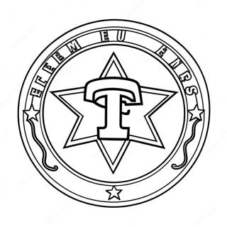 Texas Rangers Logotyp Malarbild 103683-41653