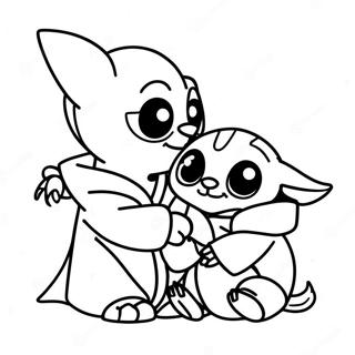 Stitch Och Baby Yoda Malarbild 103787-41735