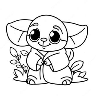 Sot Stitch Och Baby Yoda Malarbild 103788-41738