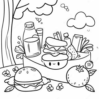 Rolig Sommar Picknick Malarbild 103842-41785