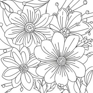 Vibranta Lila Blommor Malarbild 104251-42097