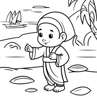 Moses Som Baby Med Nilen Målarbild Målarbilder
