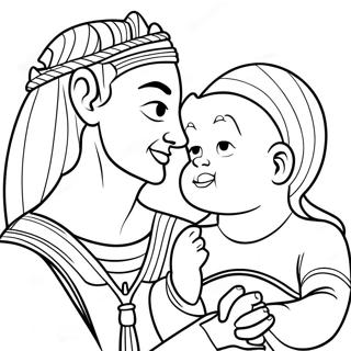 Moses Som Baby Med Faraos Dotter Målarbild Målarbilder