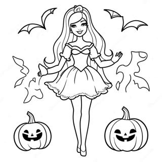 Barbie Halloween Malarbild 104712-42455