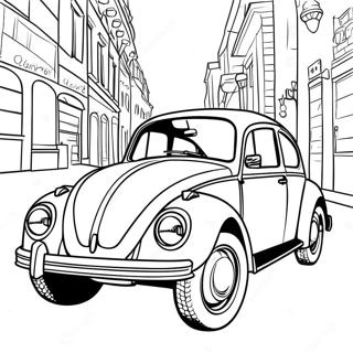 Klassisk Volkswagen Beetle Malarbild 104894-42598