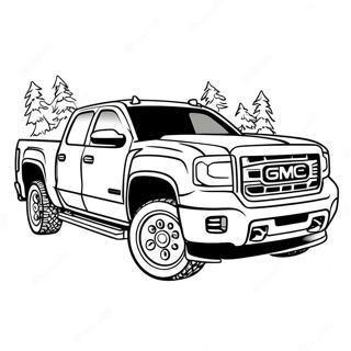 Gmc Sierra Pickup Lastbil Malarbild 105101-42762