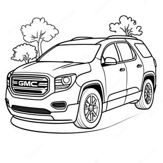 Gmc Acadia Familj Suv Malarbild 105103-42771