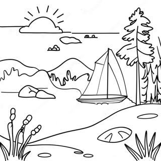 Vackra Michigan Sjoar Malarbild 105355-42970