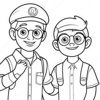 Blippi Och Meekah Malarbild 105587-43147