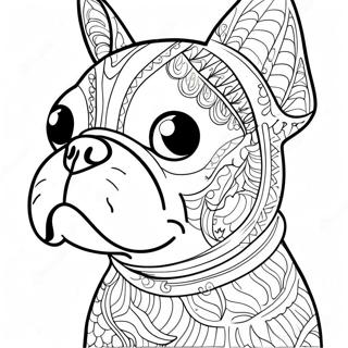 Boston Terrier Malarbild 105637-43187