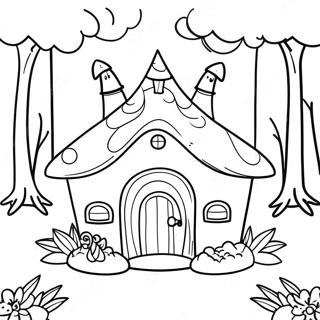 Charmigt Fortrollat Skogsfairyhem Farglaggningssida 105952 43442