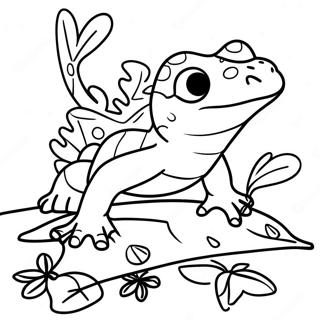 Lekfull Nyckelpiga Pa Ett Blad Malarbild 106132-43582