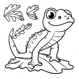 Lekfull Nyckelpiga Pa Ett Blad Malarbild 106132-43583