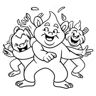 Floyd Troll Dansar Med Vanner Malarbild 106338 43739