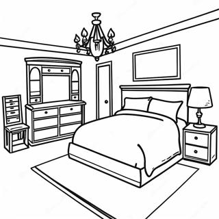 Rymligt Realistiskt Sovrum Malarbild 106467-43838