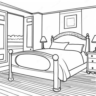 Vintage Realistiskt Sovrum Malarbild 106468-43841