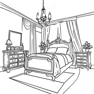 Vintage Realistiskt Sovrum Malarbild 106468-43843